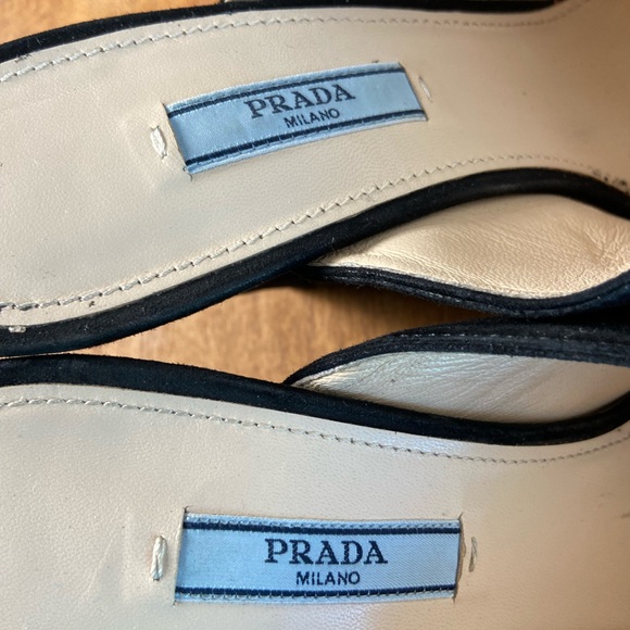 Prada Black Suede Mules Size 39 - Picture 9 of 14